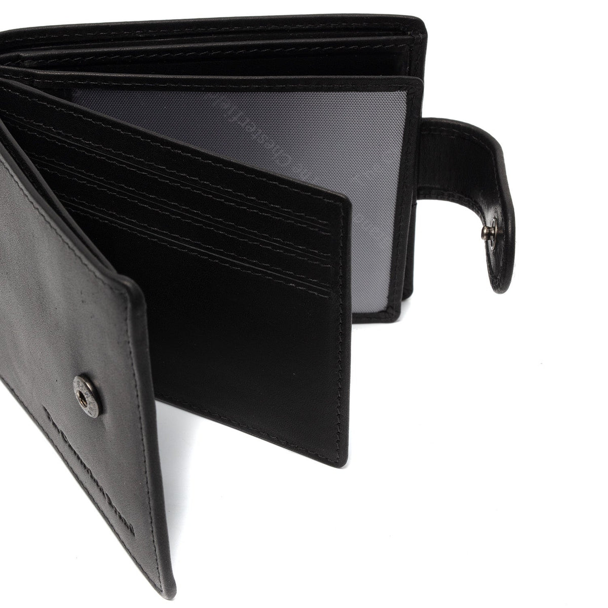 Yamba Full-Grain Leather Wallet - Structured Side Profile Showing Gusset Depth &amp; Expansion Capacity
