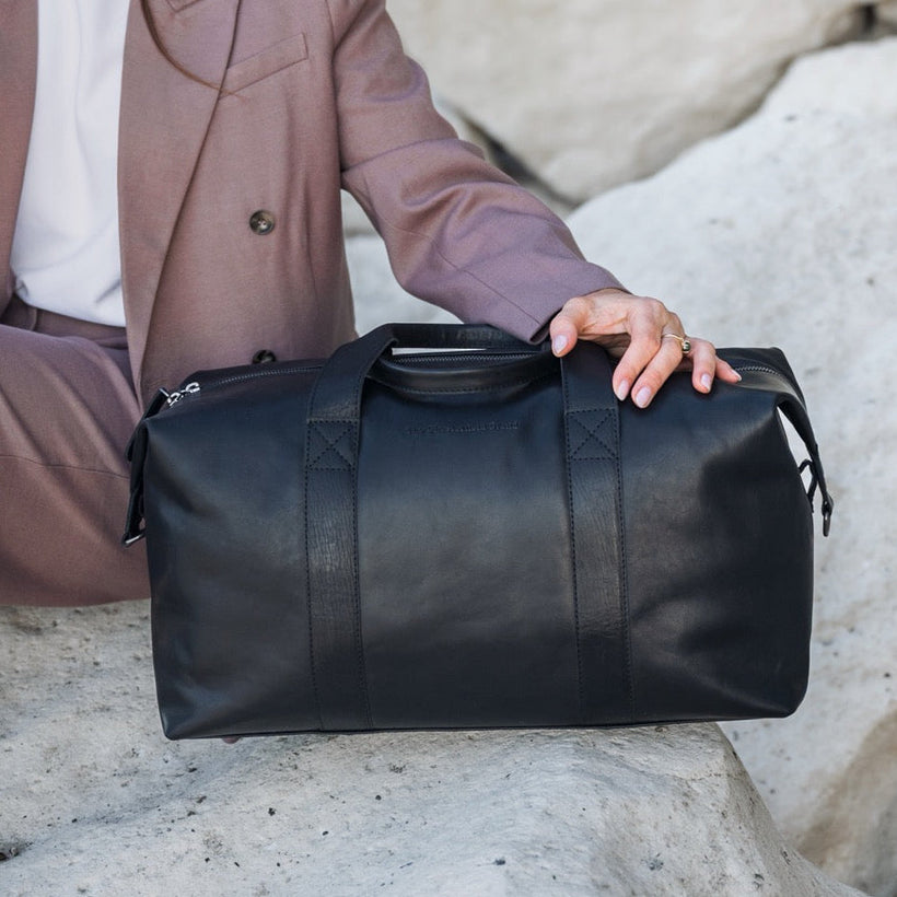 Conor Full-Grain Leather Weekender Bag