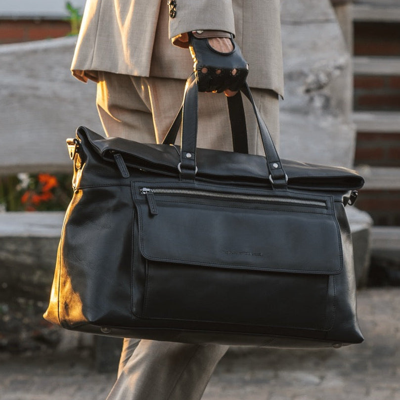 Lazio Full-Grain Leather Weekender Bag