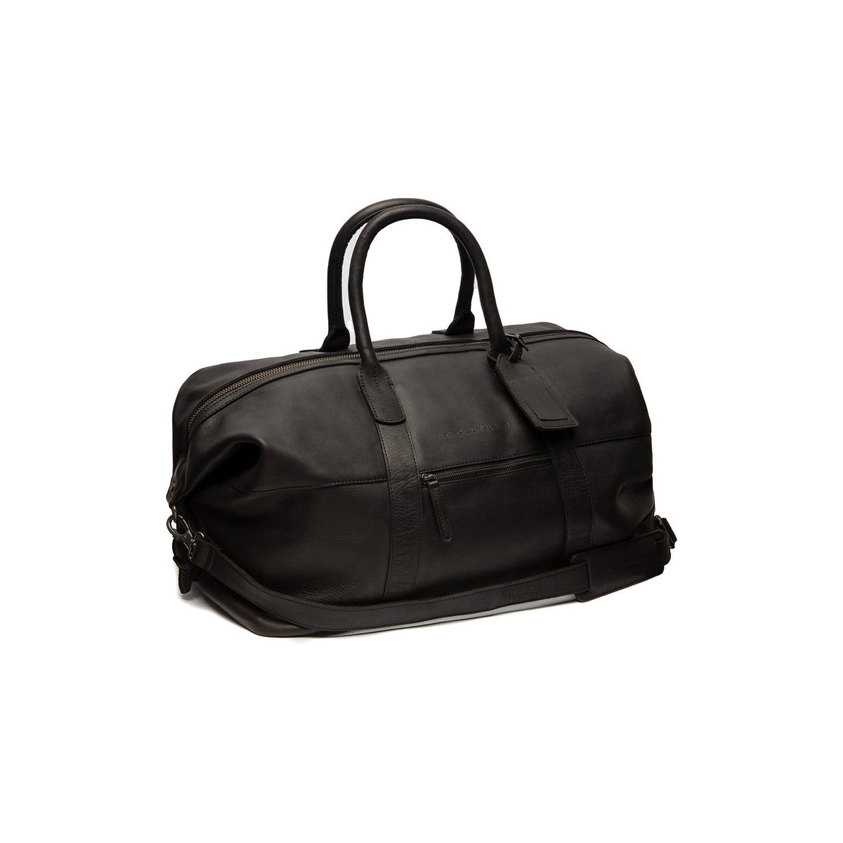 Portsmouth Full-Grain Leather Weekender Bag in Classic 100% Full-Grain Leather - Full Exterior Front Profile View | Buy Online
