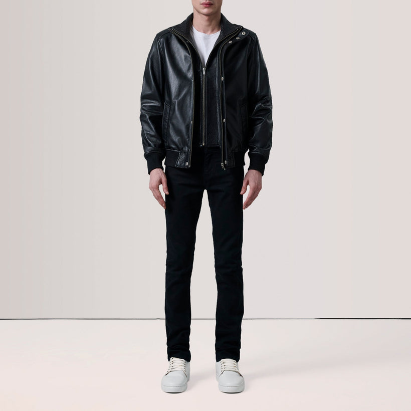 Lester Brown Suede Bomber Jacket