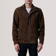 Lester Brown Suede Bomber Jacket – alternate product view 3