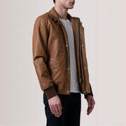 Lester Brown Suede Bomber Jacket – alternate product view 3