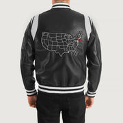 Authentic Sheepskin Leather with Semi-aniline Finish Grain Texture &amp; Heavy-Duty Seam Stitching Detail