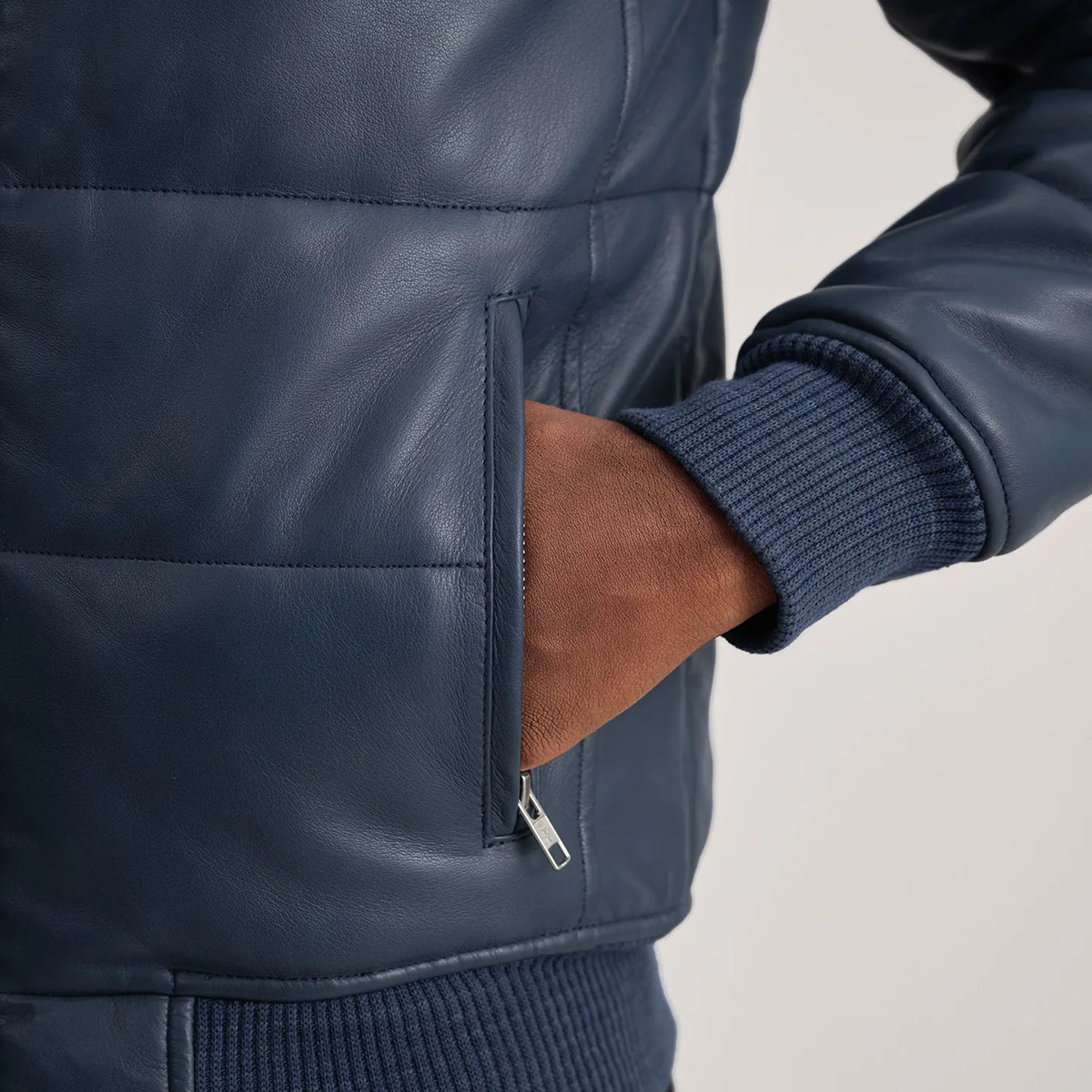 Lucas Leather Bomber Jacket – alternate product view 6