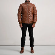Lucas Leather Bomber Jacket – alternate product view 3