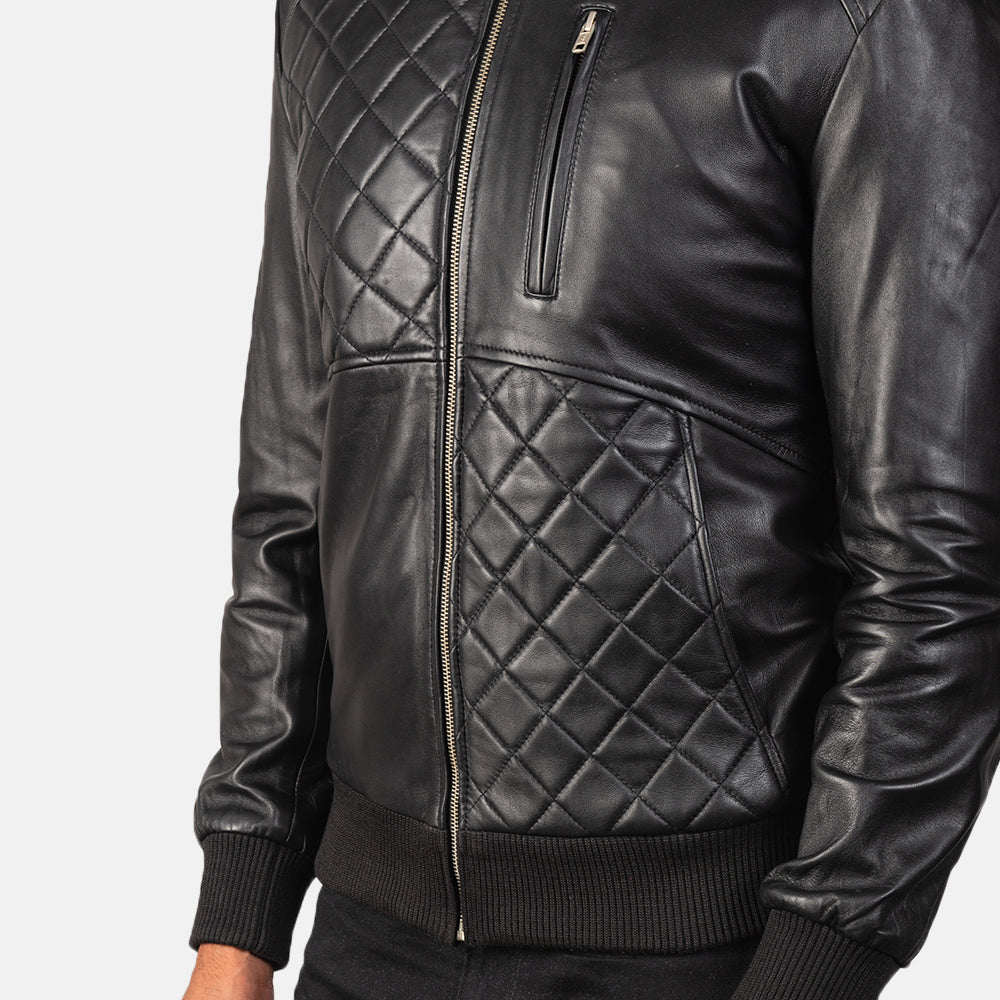 Authentic Sheepskin Leather with Semi-aniline Finish Grain Texture &amp; Heavy-Duty Seam Stitching Detail