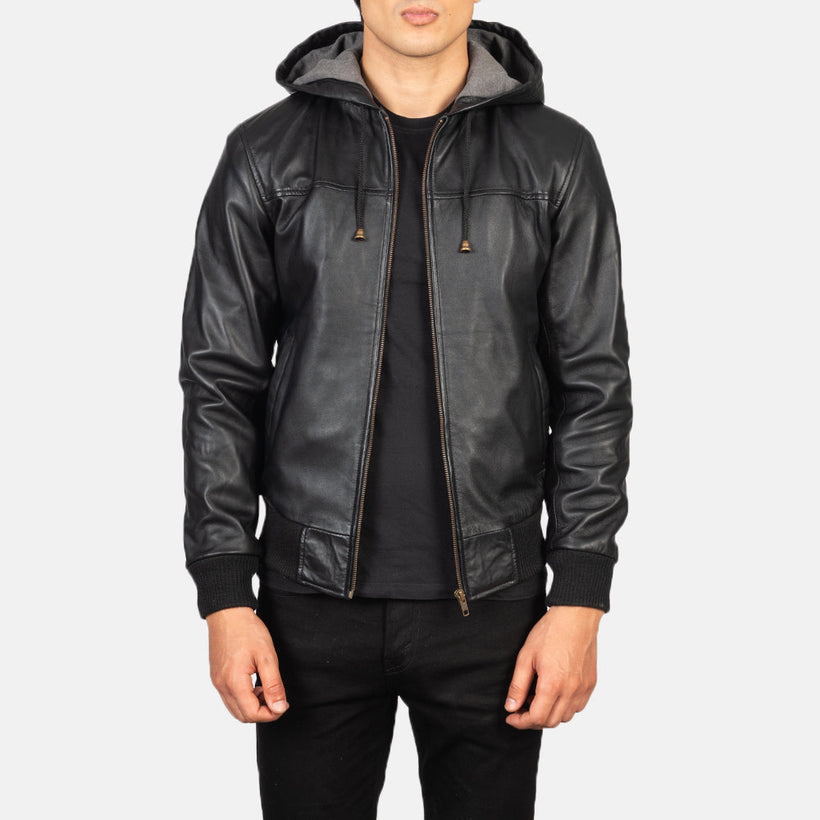 Nintenzo Leather Bomber Jacket
