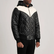 Tan Brown Sheepskin Leather Bomber Jacket - Back View Showing Tailored Shoulder Fit &amp; Clean Hemline
