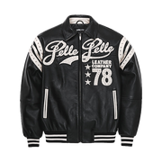 
Encrusted Varsity Leather Jacket