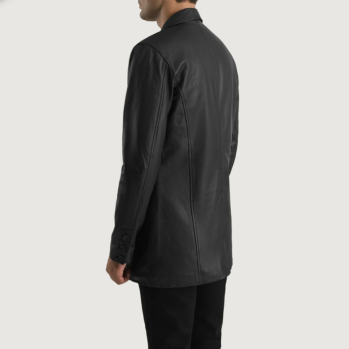 Authentic Sheepskin Leather with Semi-aniline Finish Grain Texture &amp; Heavy-Duty Seam Stitching Detail