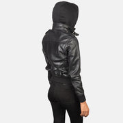 Roslyn Hooded Leather Bomber Jacket – alternate product view 5