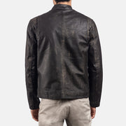 Rustic Leather Biker Jacket – alternate product view 5