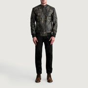 Sven Leather Bomber Jacket – alternate product view 4