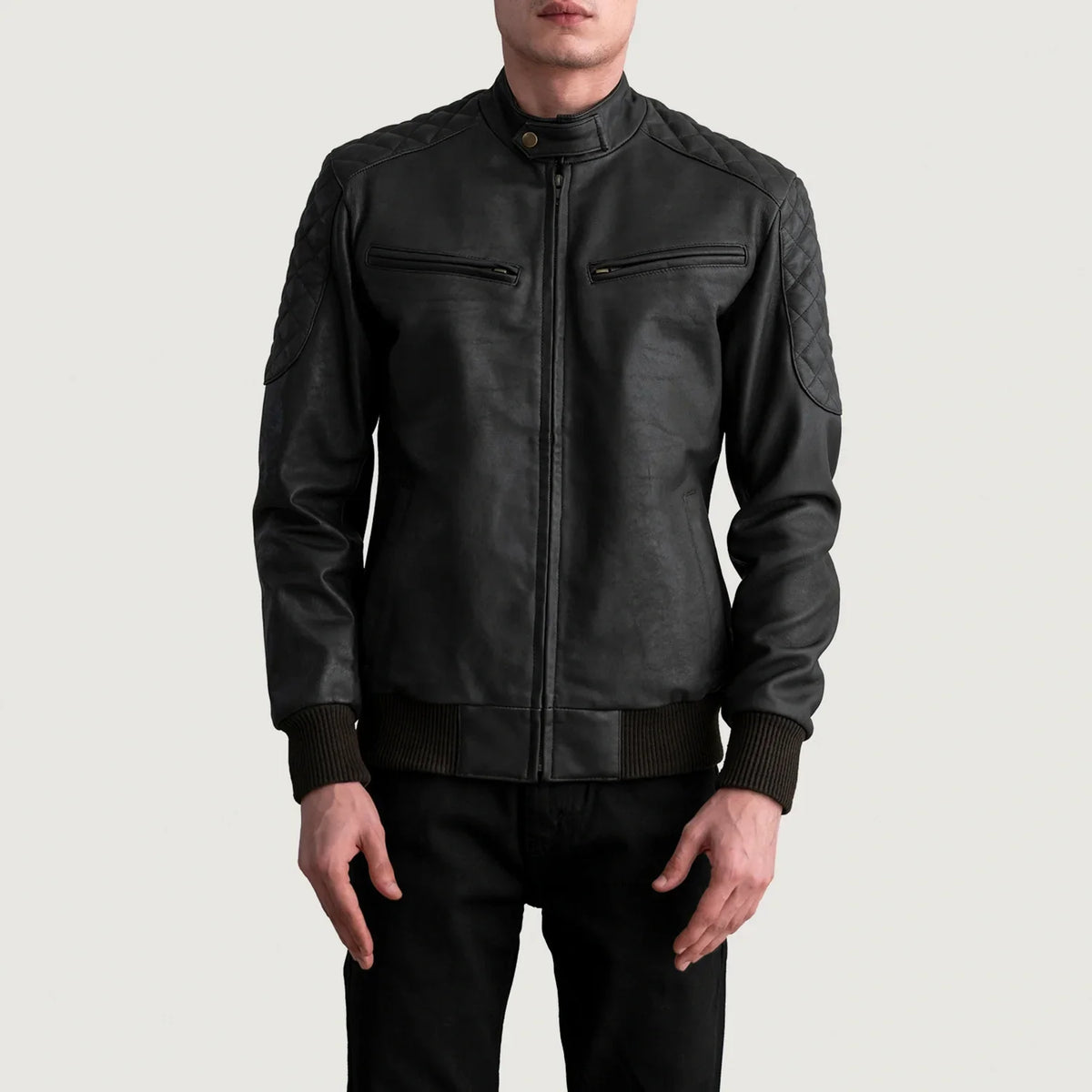 Sven Leather Bomber Jacket – alternate product view 3