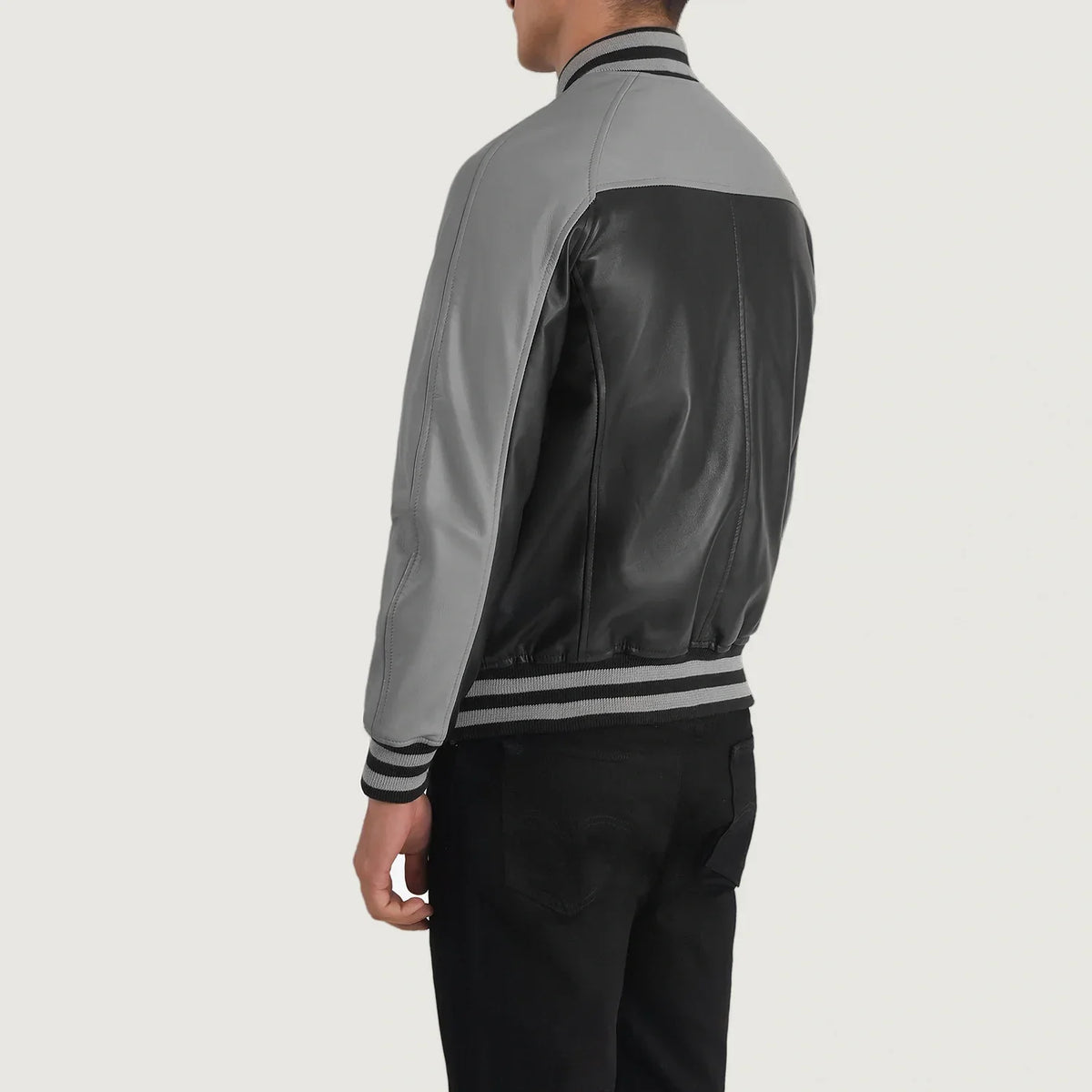 Authentic Sheepskin Leather with Semi-aniline Finish Grain Texture & Heavy-Duty Seam Stitching Detail