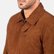 Authentic Goatskin Suede with Suede Finish Grain Texture &amp; Heavy-Duty Seam Stitching Detail