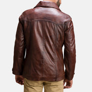 Authentic Sheepskin Leather Grain Texture &amp; Heavy-Duty Seam Stitching Detail