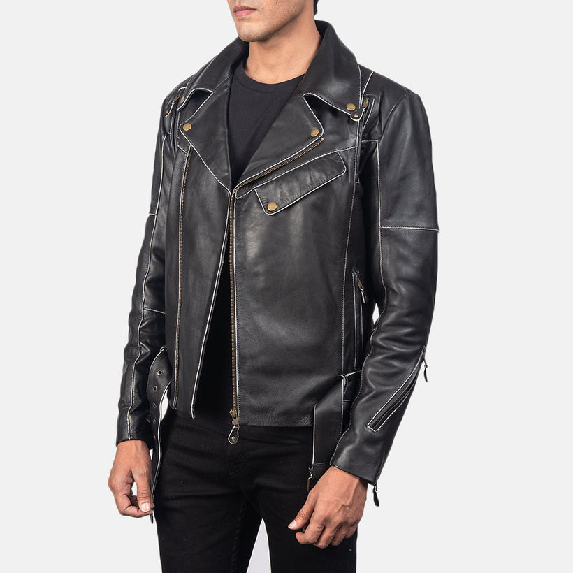 Vincent Black Biker Jacket